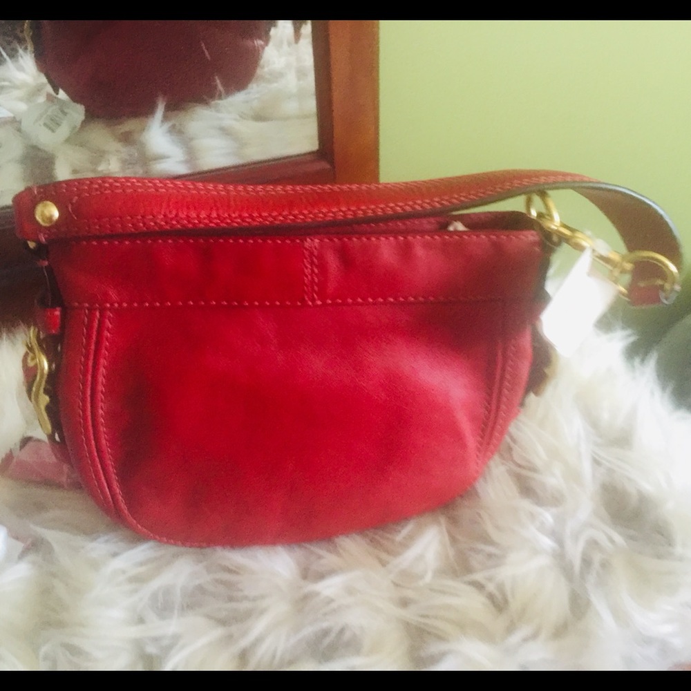 Red coach purse